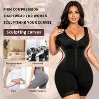 Faja colombiana transpirable de alta compresión para mujer, control firme de cintura, moldeadora de cuerpo, control de abdomen, postquirúrgica BBL