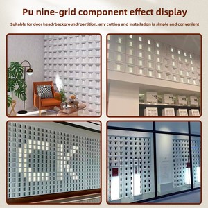 Mur de fond rouge en <span class=keywords><strong>briques</strong></span> de PU creuses double face Jiugongge pour décoration de <span class=keywords><strong>restaurant</strong></span> et cloison extérieure - Product Image 4