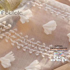 Fábrica de China, venta al por mayor en línea, cortinas decorativas de tela de gasa de tul - Product Image 1
