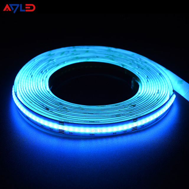 Commercial Full Color 4-in-1 RGBW 24V 896 Chips COB Strip Flexible LED Strip Light with Smart Remote Control for Cove Lighting