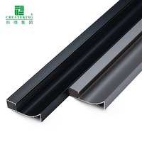 Plinthe LED moderne avec canal d'éclairage intégré en alliage d'aluminium pour usage domestique et hôtelier - Conception durable et légère