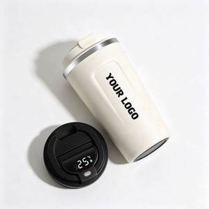แก้วกาแฟอัจฉริยะสแตนเลสเก็บอุณหภูมิ 510 มล. กระติกน้ำร้อน-เย็นพร้อมหน้าจอ LED แสดงอุณหภูมิ - Product Image 1