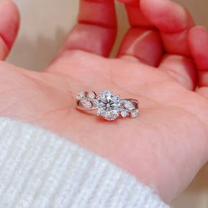 Xinfly PT950 Platinum Diamond <b>Ring</b> Main Stone Setting 1CTS Lab Grown Diamond Wedding Engagement <b>Statement</b> <b>Ring</b> - Product Image 5