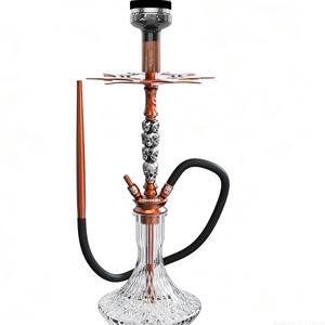 Cachimba color cobre con diseño de calavera, juego de pipa de vidrio con base transparente para lounge, bar o fiesta - Product Image 1