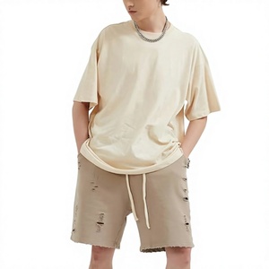 Camisetas Oversize para Hombre de Algodón 100% de 240 GSM, Precio Bajo, Logotipo Personalizado OEM, Venta al por Mayor, Ajuste Holgado, Cuello Redondo, Estilo Urbano - Product Image 4