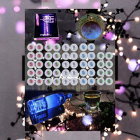 Sous-verres LED AUSTUFF, 50 pièces, multicolores, lumière RGB clignotante, en polyester, petite taille, pour la décoration de clubs, bars, fêtes, mariages