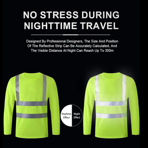 Sicurezza ad alta visibilità manica lunga costruzione camicie da lavoro per gli uomini abbigliamento di sicurezza riflettente - Product Image 6