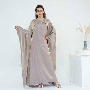 2025 nouvelle gloire dubaï <span class=keywords><strong>turquie</strong></span> dubaï couleur unie perlée élégante Robe - Product Image 4