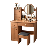 Coiffeuse moderne minimaliste pour chambre à coucher, petite coiffeuse avec armoire de rangement, combinaison coiffeuse et armoire