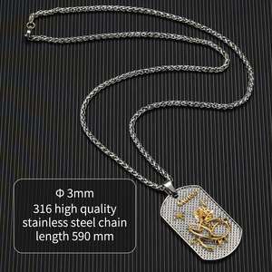 Collana con Ciondolo Segno Zodiacale <span class=keywords><strong>Cancro</strong></span>, 12 Segni Zodiacali, <span class=keywords><strong>Oroscopo</strong></span>, Placcata in Oro 18K, Catena in Acciaio Inossidabile, Design Elegante - Product Image 5