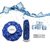 Sacs de glace à froid et à chaud à impression de flocon de neige bleu de qualité supérieure pour compresse froide
