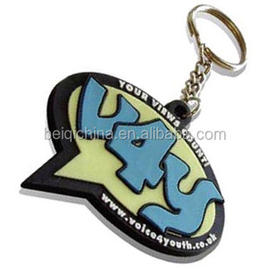 Porte-clés promotionnel en PVC, porte-clés en caoutchouc avec votre propre logo personnalisé, maquette gratuite, porte-clés en PVC - Product Image 2