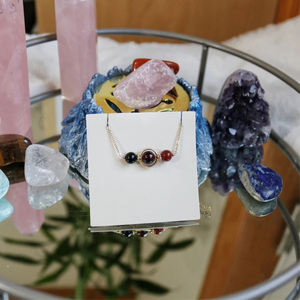 Leo Cancer <span class=keywords><strong>Piscis</strong></span> 12 Signo del zodiaco Collar <span class=keywords><strong>con</strong></span> cuentas de cristal Curación Horóscopo Astrología Joyería Regalo para mujeres - Product Image 6