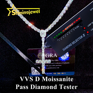 Cổ phiếu sẵn sàng chéo Mặt dây chuyền moissanite Tennis Vòng Cổ Vòng đeo tay 5mm quần vợt chuỗi moissanite 925 Bạc Baguette hình bầu dục cắt - Product Image 2