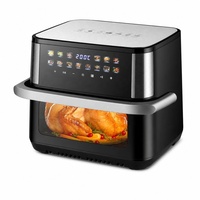 Four à Friture Sans Huile Visuel 10L avec Écran Tactile Numérique, Multifonctionnel, Fenêtre de Visualisation, Circulation d'Air Chaud à 360°, Usage Domestique