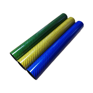 High-strength lightweight colored <b>carbon</b> fiber tube with electroplated fabric appearance, color options available - Product Image 4