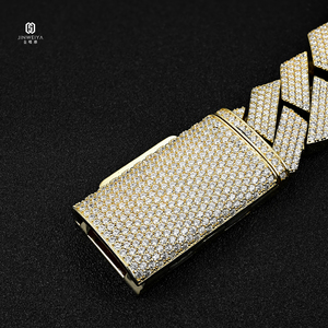 15Mm-23Mm 3/4 Hàng S925 Bạc Gra Moissanite Vòng Cổ Người Đàn Ông Hiphop Cuba Liên Kết Chuỗi Cho Đồ Trang Sức Mỹ - Product Image 3