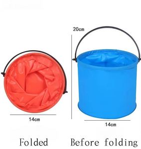 Custom LOGO 7.78*5.51in Reusable Nylon <b>Collapsible</b> Bucket with Handle Washing Barrel <b>Storage</b> Bucket Multi-Purpose for Outdoor - Product Image 2