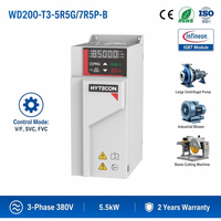 Variateur de fréquence HYTECON 5,5 kW 7,5 kW VFD 380 V double tension G/P 7,5 CV 10 CV Contrôleur de moteur à couple élevé Onduleur vectoriel triphasé