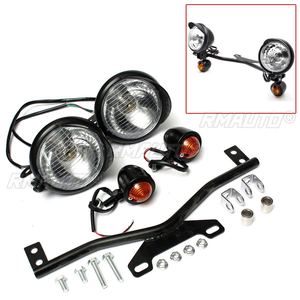 Faro Universal de 12V para motocicleta, luz antiniebla, color negro/cromado, para Honda, Yamaha, Kawasaki, Suzuki, Triump Cafe Racer - Product Image 5
