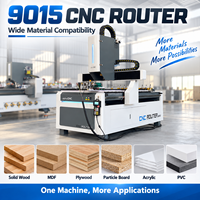 Machine de fraisage CNC Alpha Mini ATC avec axe rotatif pour la fabrication de panneaux en bois, routeurs CNC 3 axes 9015 pour l'industrie publicitaire