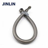 Tuyau d'arrivée d'eau flexible JINLIN en acier inoxydable tressé, anti-rayures, durable, pour salle de bain