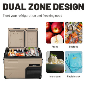 Refrigerador Portátil para Exteriores y Camping con Compresor Solar y Batería para TA35 OEM, Congelador Móvil de Doble Zona para Autocaravana y Coche - Product Image 4