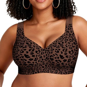 <span class=keywords><strong>Reggiseno</strong></span> Seamless BH in Gelatina, Modello <span class=keywords><strong>Leopardato</strong></span> con Spalline Larghe, Disponibile in Taglie Plus, OEM ODM Pronto per la Spedizione - Product Image 5