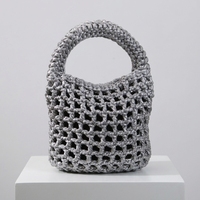 BIGGIFT Fil chenille teint en similicuir fait main, 95% polyester 5% élasthanne, pour tricot à la main et sacs