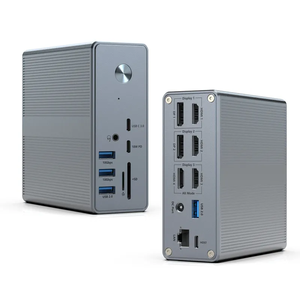 Station d'accueil USB-C 18-en-1 <span class=keywords><strong>DisplayLink</strong></span> 4K/60Hz Quad Monitor Gigabit Ethernet PD 100W - Product Image 1