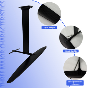 New JFS ART 1401 High Performance Aluminum + Carbon Fiber Hydrofoil <b>Board</b>-<b>Black</b> for Lakes & Rivers Ocean Surfing JFS ART 1401 AR - Product Image 3