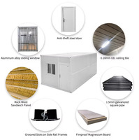Module de conteneur préfabriqué moderne et pliable de 20 pieds et 40 pieds, prêt à l'emploi, pour maison, bureau, mini-maison, bar, cuisine, école, entrée, centre commercial