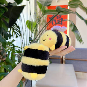 Peluche Plushy Bees Bee Plush Keychain Soft Small Bee Stuffed Animal Toys Plushie Realistic Little <strong>Honey</strong> Honeybee-cartoon <strong>Charms</strong> - Product Image 6