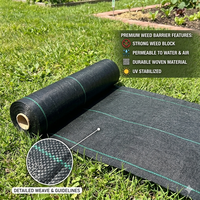 Toile de paillage anti-herbe en PP tissé, tissu de couverture de sol robuste, barrière anti-herbe pour l'agriculture