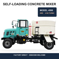 Camion malaxeur 1,5 mètre cube, boîte de vitesses 4x4 pour projet de construction