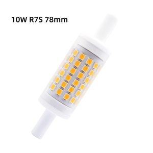 Ceramic Dimmable <strong>LED</strong> <strong>R7S</strong> Corn Lamp Light Corn Bulb 118mm 15W <strong>78mm</strong> <strong>10W</strong> Replace J118 Metal Halide Dimming Transparent PC Lampshade - Product Image 3