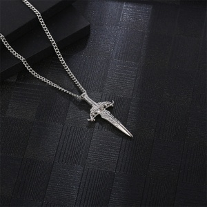 Trend <b>Men</b> Jewelry Stainless Steel <b>Silver</b> Sword Pendant <b>Necklaces</b> <b>for</b> <b>Men</b> - Product Image 5