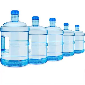 Pabrik Cina grosir 20 Liter 18.9L 19L 20L plastik 5 galon botol air besar dengan pegangan