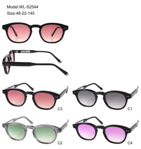 Kacamata hitam pria grosir Tiongkok gaya baru 2024 produsen kacamata mode asetat merek mewah pabrikan kacamata hitam
