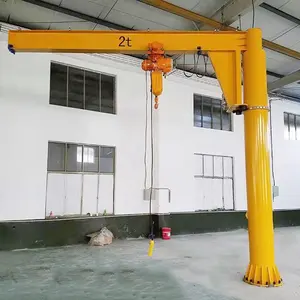 Jib Crane 0.5 To 2 Ton Workshop With Fixed Column Type Small Space Slewing Jib Crane Rotating Single Boom Crane