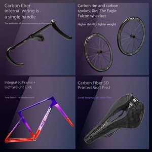 Bicicleta de Carretera de Fibra de Carbono Premium, Frenos de Disco Hidráulicos 105, Juego de Ruedas de Carbono de 12 Velocidades, Bicicleta Urbana para Ciclismo Profesional - Product Image 6