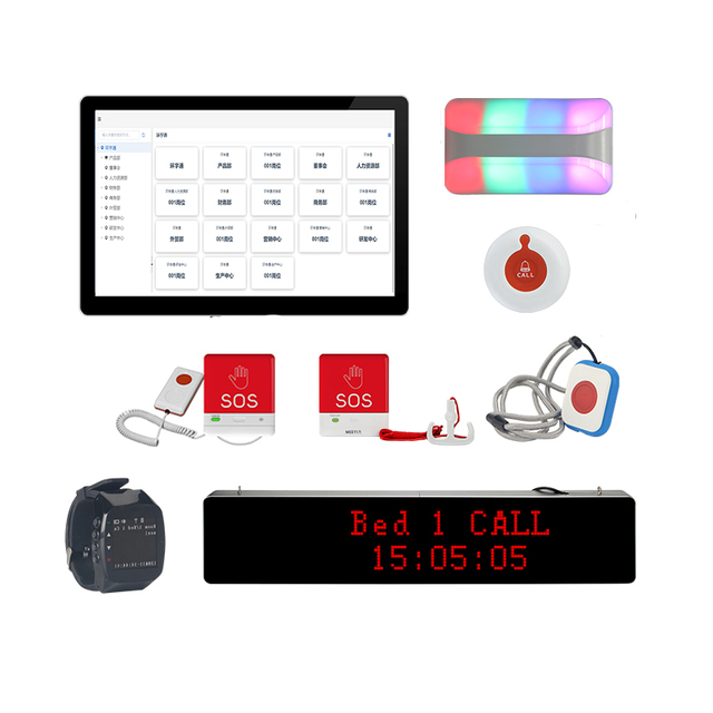 Wireless Hospital Nursing Home Caregiver Pager Button Bell Bed Emergency Nurse Call System