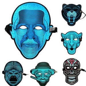 <span class=keywords><strong>Amazon</strong></span> Offre Spéciale EL Son <span class=keywords><strong>Masque</strong></span> Activé Par <span class=keywords><strong>LED</strong></span> Néon <span class=keywords><strong>Masque</strong></span> De Fête Pour Cosplay Halloween - Product Image 3