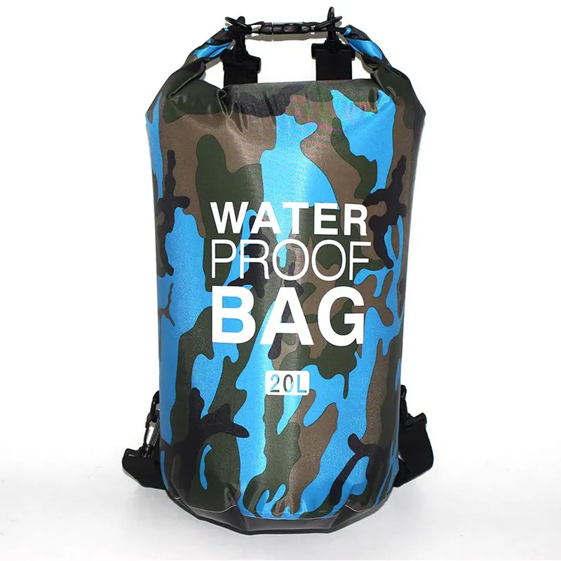 Gros Logo Personnalisé Portable En Plein Air Flottant Piscine PVC Étanche Sac À Dos Sacs Étanches 20l 10l Secs en plein air Sac À Dos