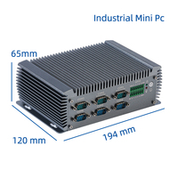 Computadora Industrial DDR4, Doble HD VGA, I5-8350U/i7-8650U, Mini PC Industrial sin Ventilador, Computadora de Riel DIN, 6COM, 2LAN, GPIO, X86 Barebone