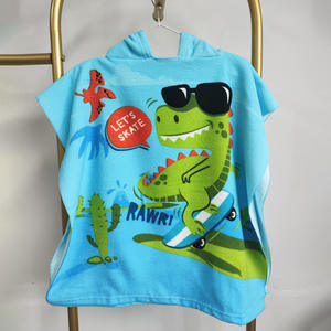 Offre spéciale à durée limitée Serviette <span class=keywords><strong>de</strong></span> bain à capuche transfrontalière pour enfants <span class=keywords><strong>Cape</strong></span> à séchage rapide en microfibre absorbante Cartoon Print Beach - Product Image 6