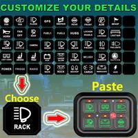 Circuit universel boîte de commande bouton interrupteur Pod tactile boîte de commutation 6 gangs panneau de commutation pour camion ATV UTV SUV voiture