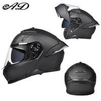 Casque de moto personnalisé en gros avec Bluetooth, visière double, certifié DOT, doublure en coton, casques de motocross