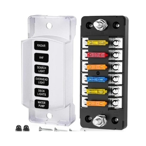 Boîtier de fusibles micro 2 <span class=keywords><strong>ATR</strong></span> APT 16 AWG de 6 pouces avec support de lame de fusible de voiture, bloc de fusibles étanche à LED et bornes - Product Image 5