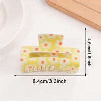 Nouvelles pinces à cheveux coréennes haut de gamme pour demi-queue de cheval, motif floral ajouré, en résine, type pince requin, pour Ganchos Para El Cabello